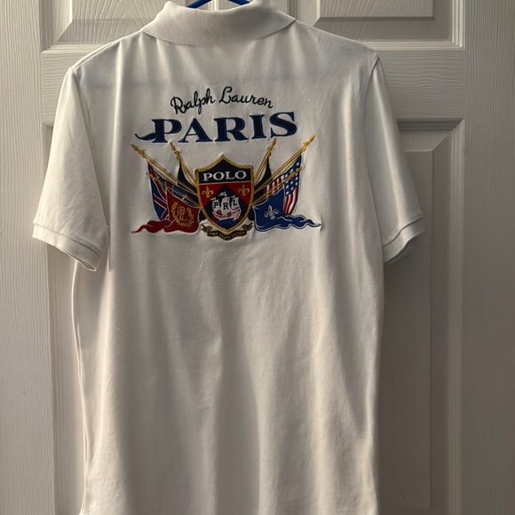 Ralph Lauren White Polo with Embroidered Flags - Picture 3 of 5